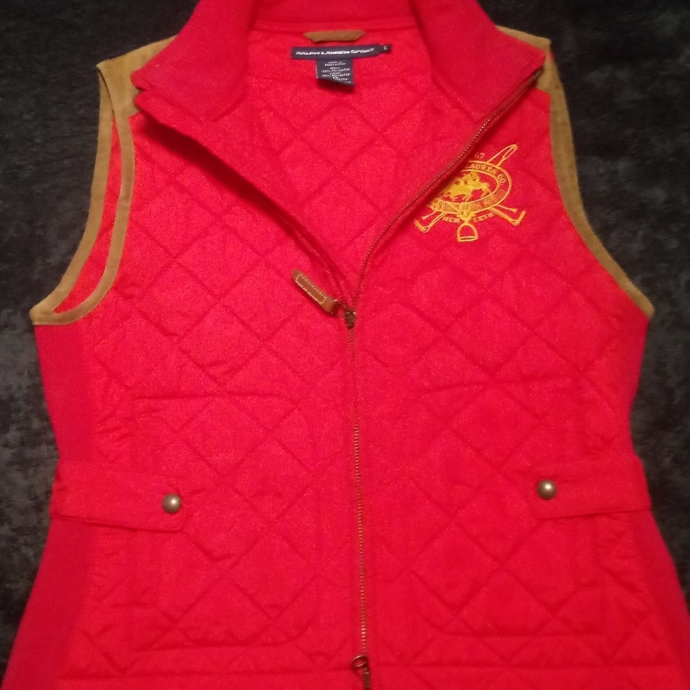 RLC Ralph Lauren Company Quilted Crest Vest